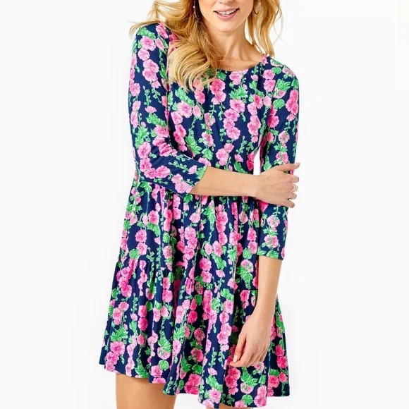 Lilly Pulitzer Dresses & Skirts - Lilly Pulitzer Geanna Dress in Oyster Bay Navy Devine Size Medium